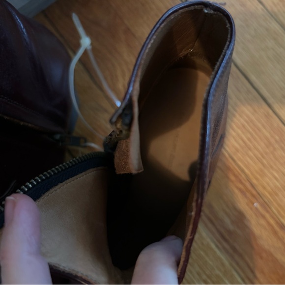 Cognac Leather Ankle Boots Dicker style. BRAND NWT (no box). - Picture 4 of 7